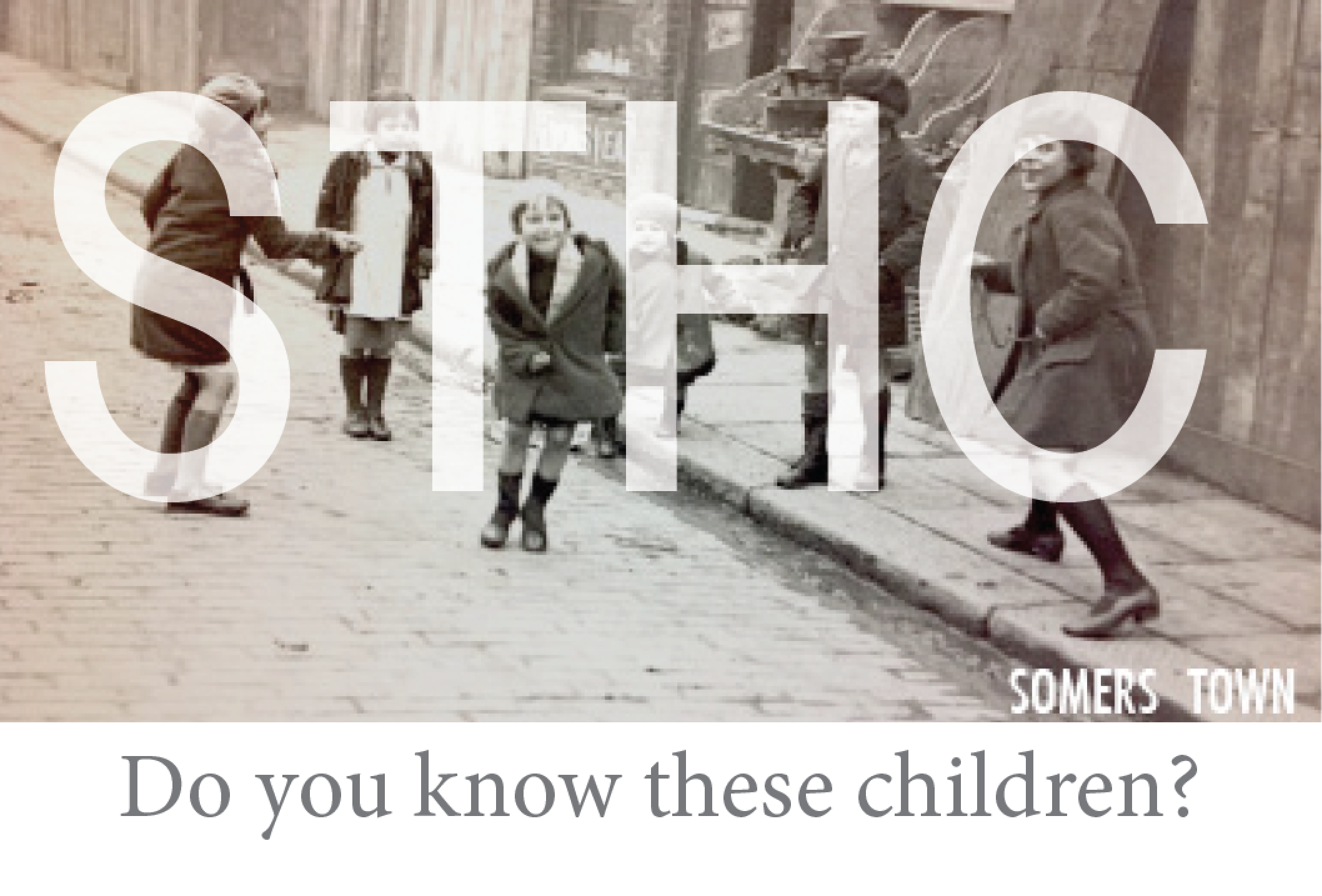 Old photo of slum children.
